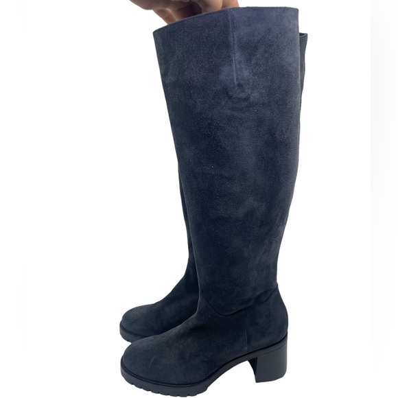 Roberto Festo Blue/ grey suede Heeled Boots made in Italy size 36 - Picture 13 of 16